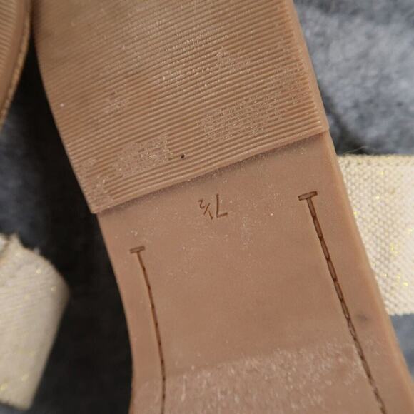 Old Navy Shoes Womens 7.5 Sandal Casual Slide Double Strap Totally Natural Flats - Picture 12 of 13